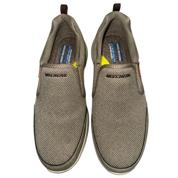 Skechers Slade Lucan Slip-On Shoes Men size 11 Extra Wide Fit Khaki Brown 210808 main image 6
